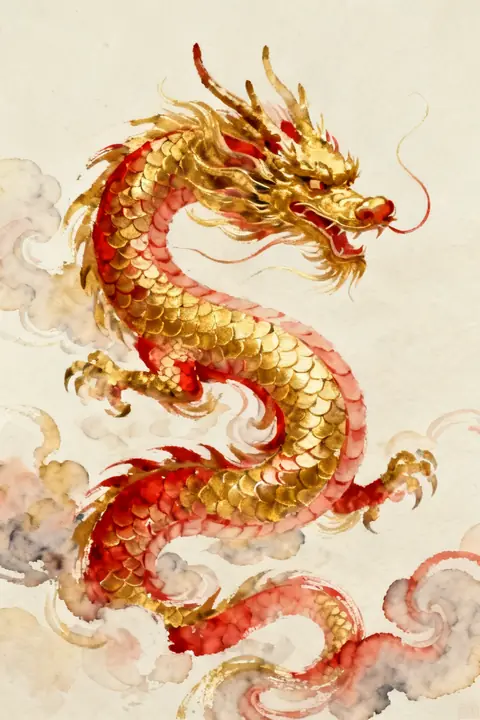 Ilustración watercolor-of-a-chinesest para save-the-date
