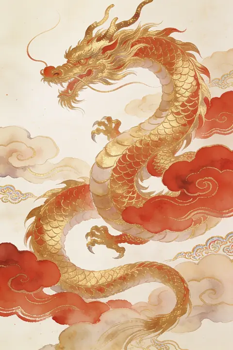 Ilustración watercolor-of-a-chinesest para save-the-date