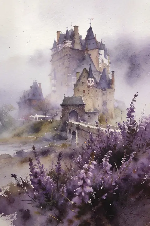 Ilustración watercolor-of-a-scottish- para save-the-date
