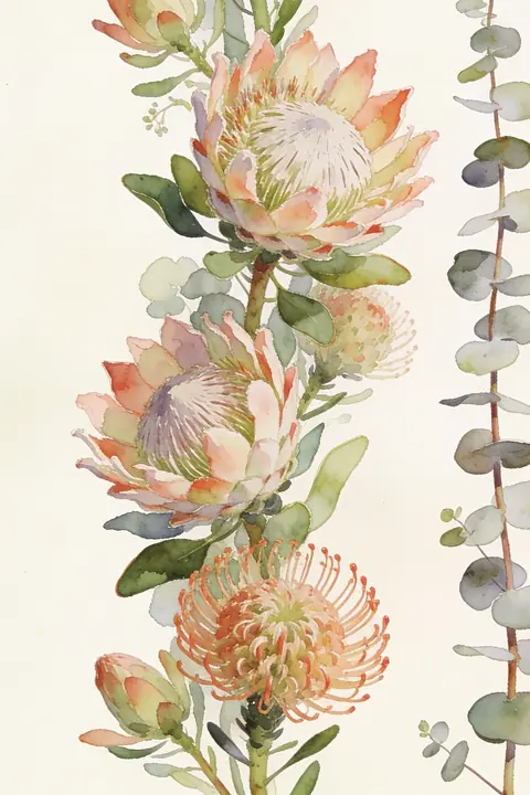 Ilustración watercolor-of-a-vertical- para save-the-date