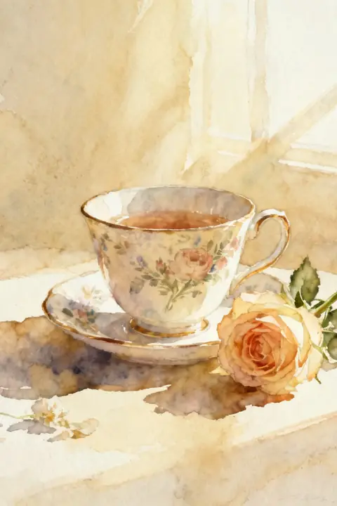 Ilustración watercolor-of-a-vintage-t para save-the-date