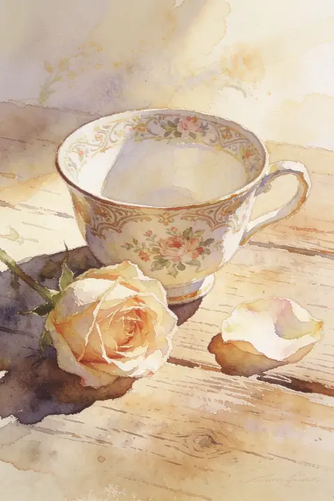 Ilustración watercolor-of-a-vintage-t para save-the-date