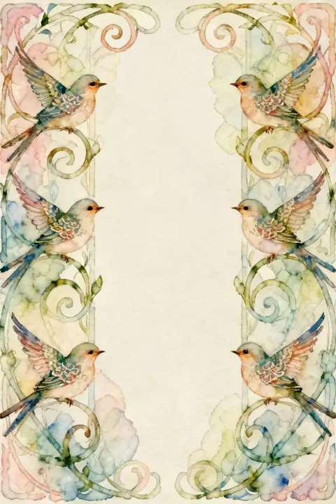 Ilustración watercolor-of-an-art-nouv para save-the-date