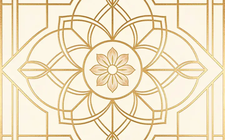 Ilustración art-deco-geometric-medall para sobre