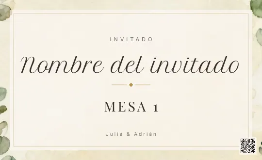 Tarjeta de mesa para la plantilla Alianzas en Cojín