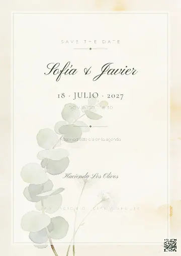 Save the Date para la plantilla Jardín Botánico