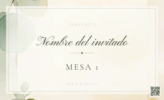 Tarjeta de mesa para la plantilla Jardín Botánico