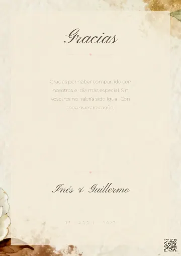 Tarjeta de agradecimiento para la plantilla Peonias Blush