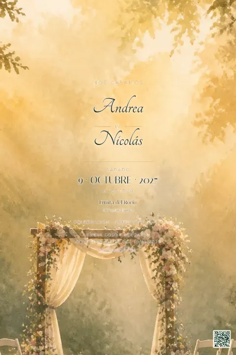 Vista previa de la plantilla Boda en el Bosque