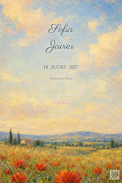Vista previa de la plantilla Pradera de Amapolas