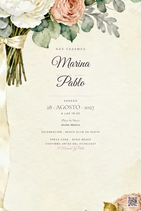 Vista previa de la plantilla Ramo de Novia