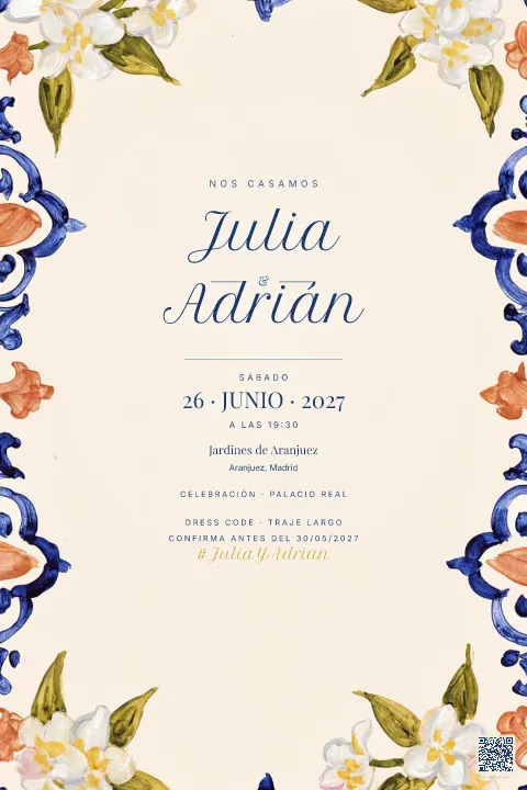 Vista previa de la plantilla Sevillano Azulejo