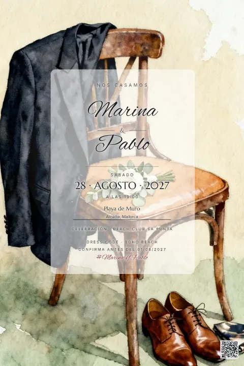 Vista previa de la plantilla Traje de Novio