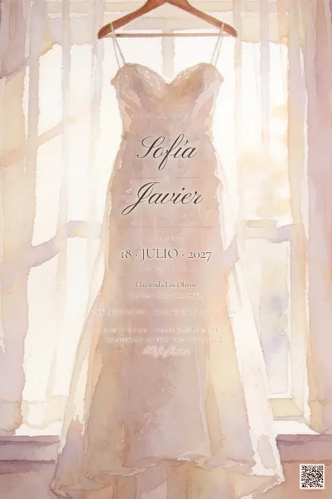 Vista previa de la plantilla Vestido en la Ventana · Blush