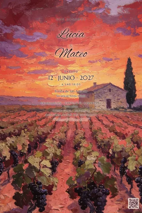 Vista previa de la plantilla Viñedo Provenzal